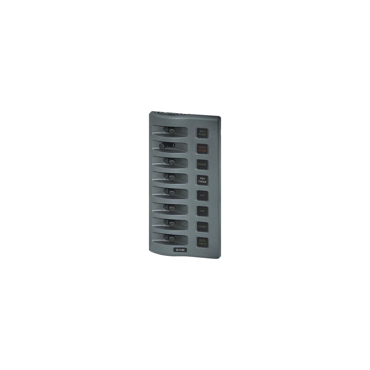 Blue Sea Systems 4308 WeatherDeck 12V DC 8 Position Waterproof Fuse Panel, Gray -Modern Boat Sales & Service