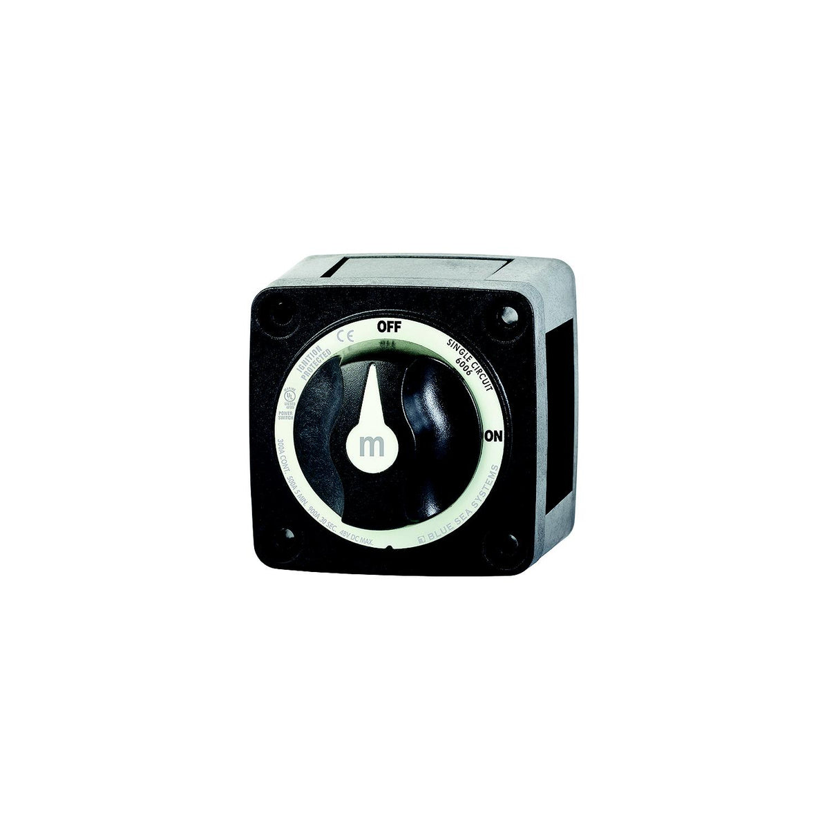 Blue Sea 606200 Battery Switch Mini 4-Position w/Knob, Black -Modern Boat Sales & Service