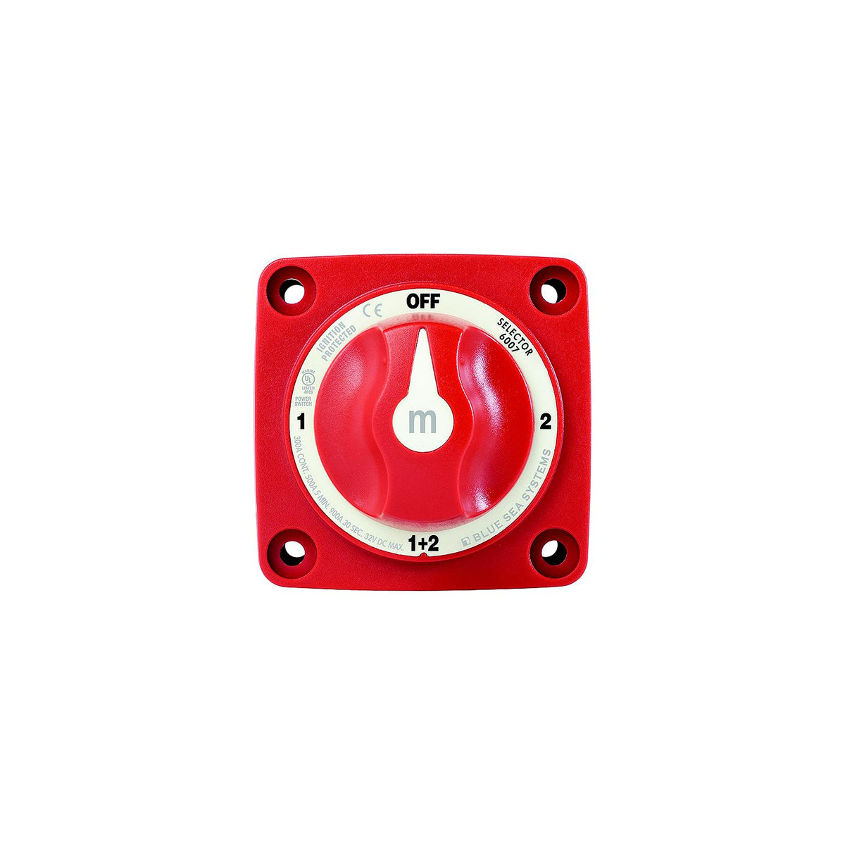 Blue Sea 6007 Battery Switch Mini 4-Position w/Knob, Red -Modern Boat Sales & Service