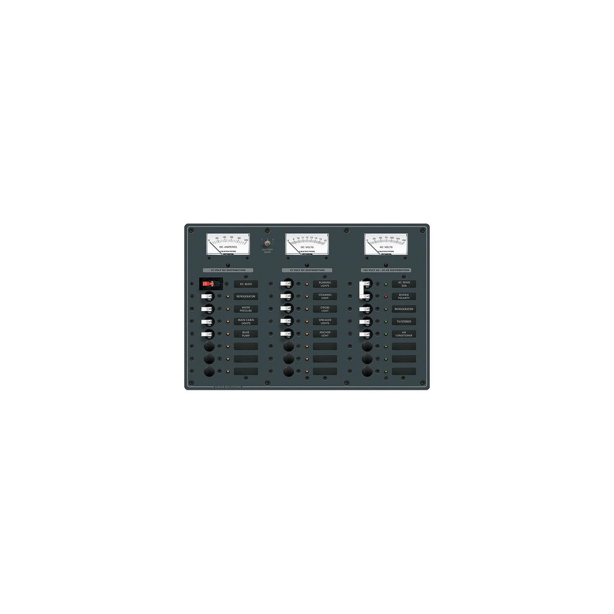 Blue Sea Systems 8084 AC Main + 6 Positions/DC Main + 15 Positions Circuit Breaker Panel -Modern Boat Sales & Service
