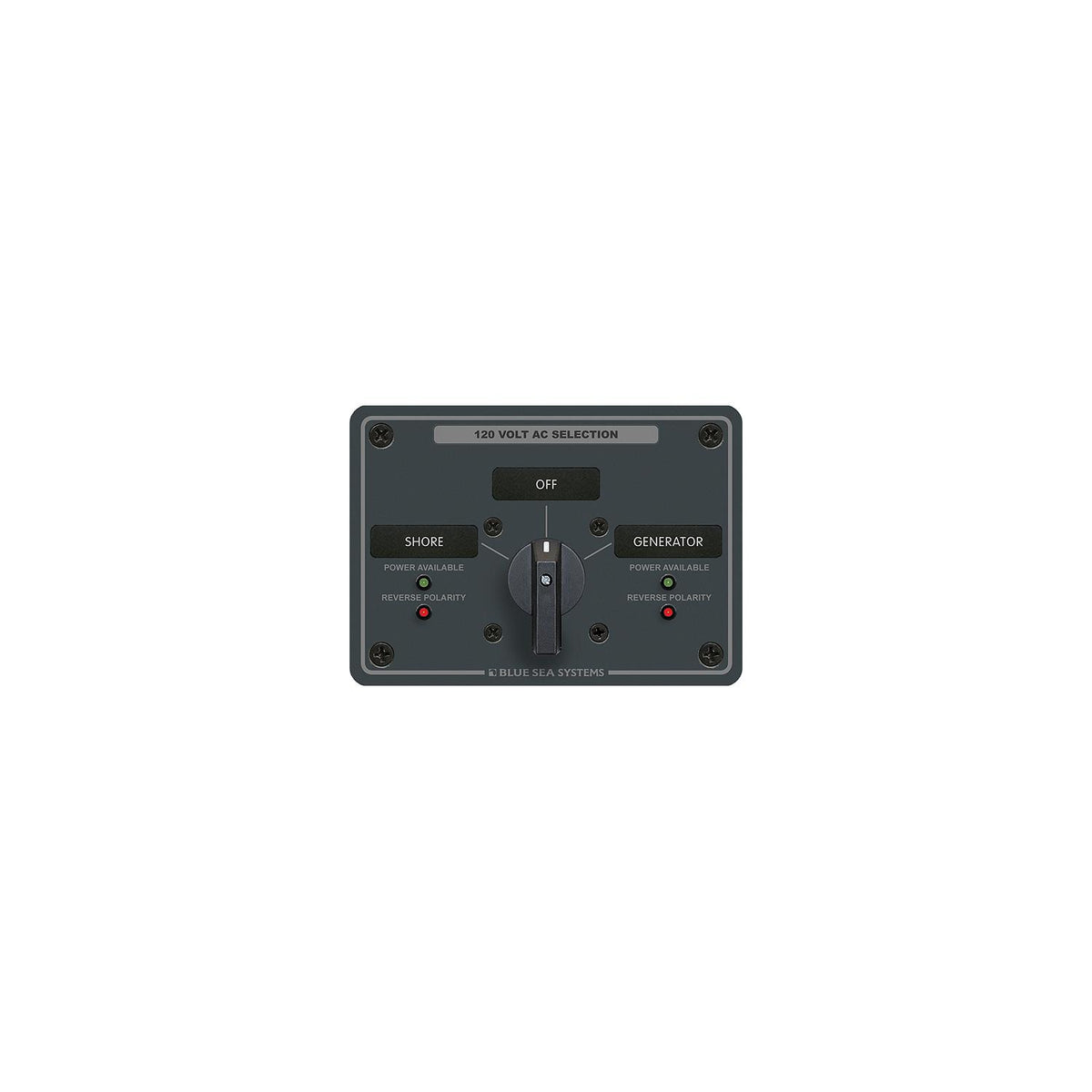Blue Sea Systems 8367 AC Rotary Switch Panel 30 Amp 2 positions + OFF, 2 Pole -Modern Boat Sales & Service