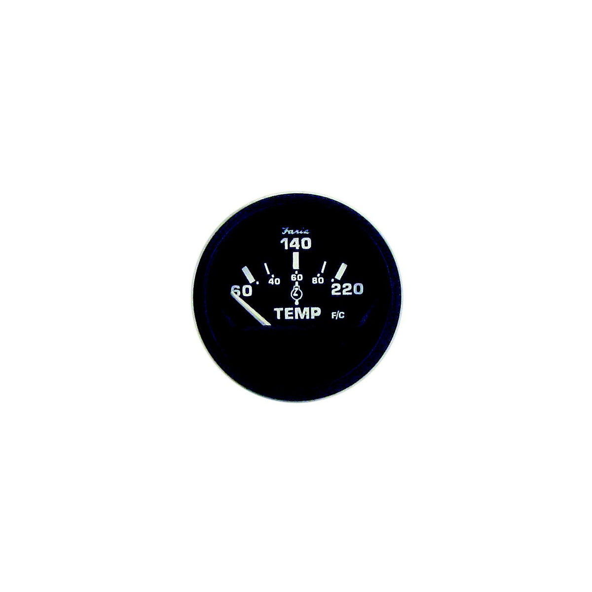 Faria 12819 Euro Black 2" Cylinder Head Temperature Gauge With Sender (60-220F) Default Title -Modern Boat Sales & Service