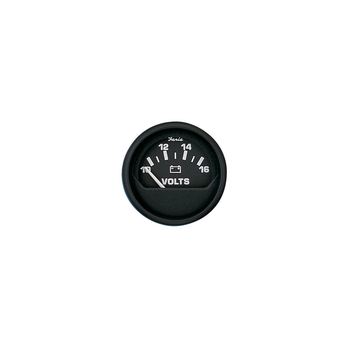 Faria 12821 Euro 2" Voltmeter Gauge (10-16 VDC) Default Title -Modern Boat Sales & Service