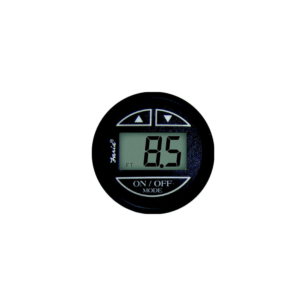 Faria Digital Depth Sounder, Euro Black w/In-Hull Transducer -Modern Boat Sales & Service