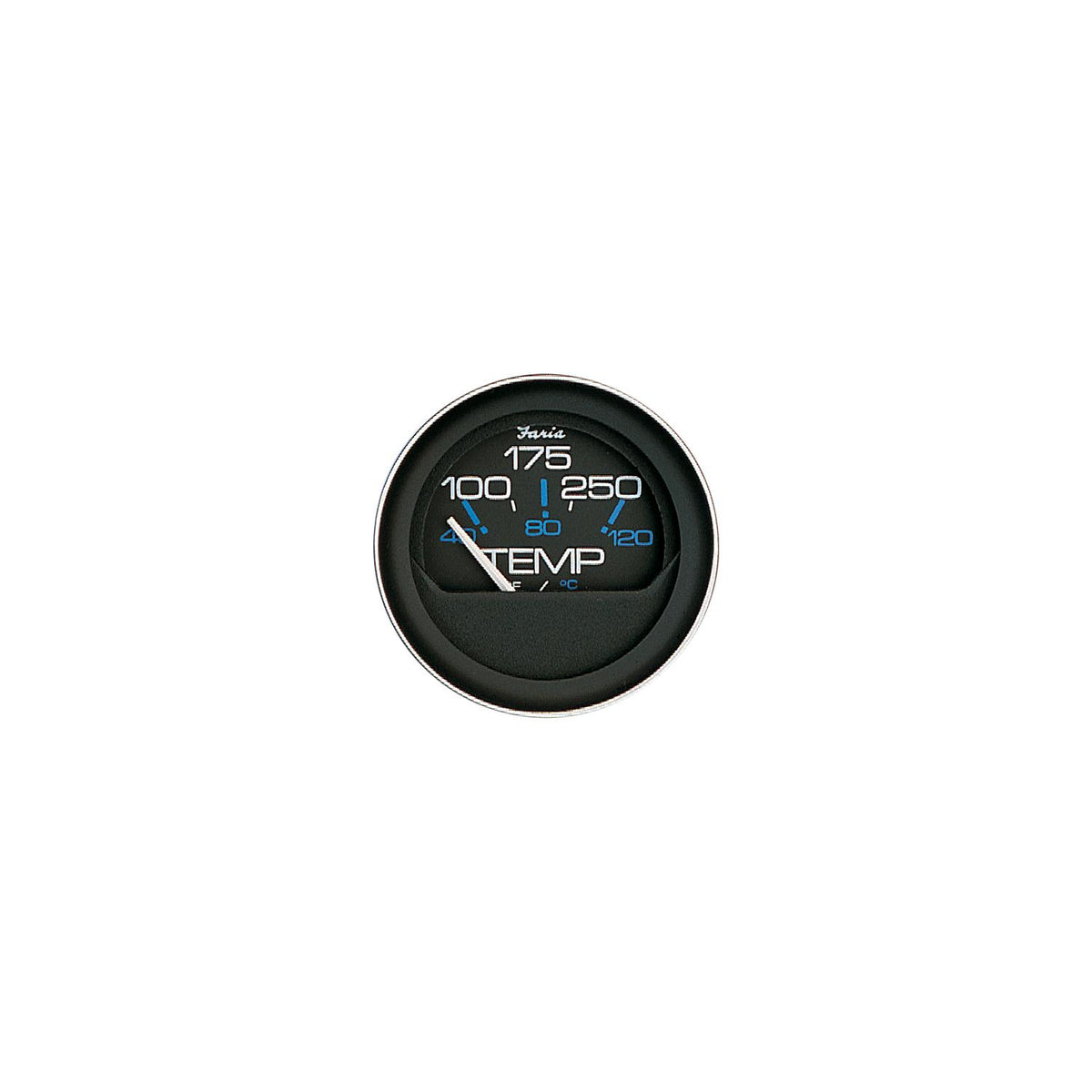 Faria Coral Black 2" Water Temperature Gauge (100-250F) Default Title -Modern Boat Sales & Service