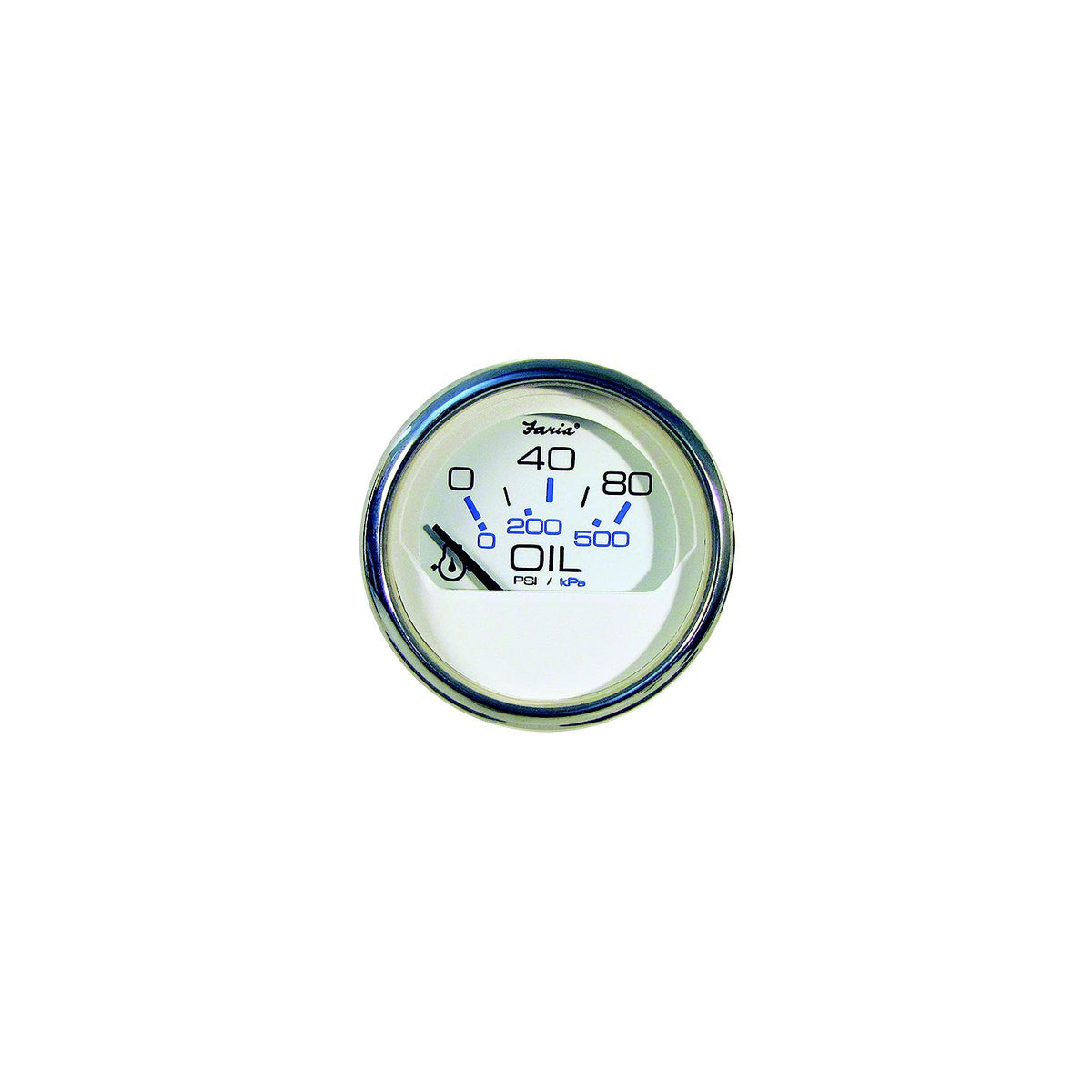 Faria Chesapeake SS White 2" Gauge - Oil Pressure Gauge 80 PSI Default Title -Modern Boat Sales & Service