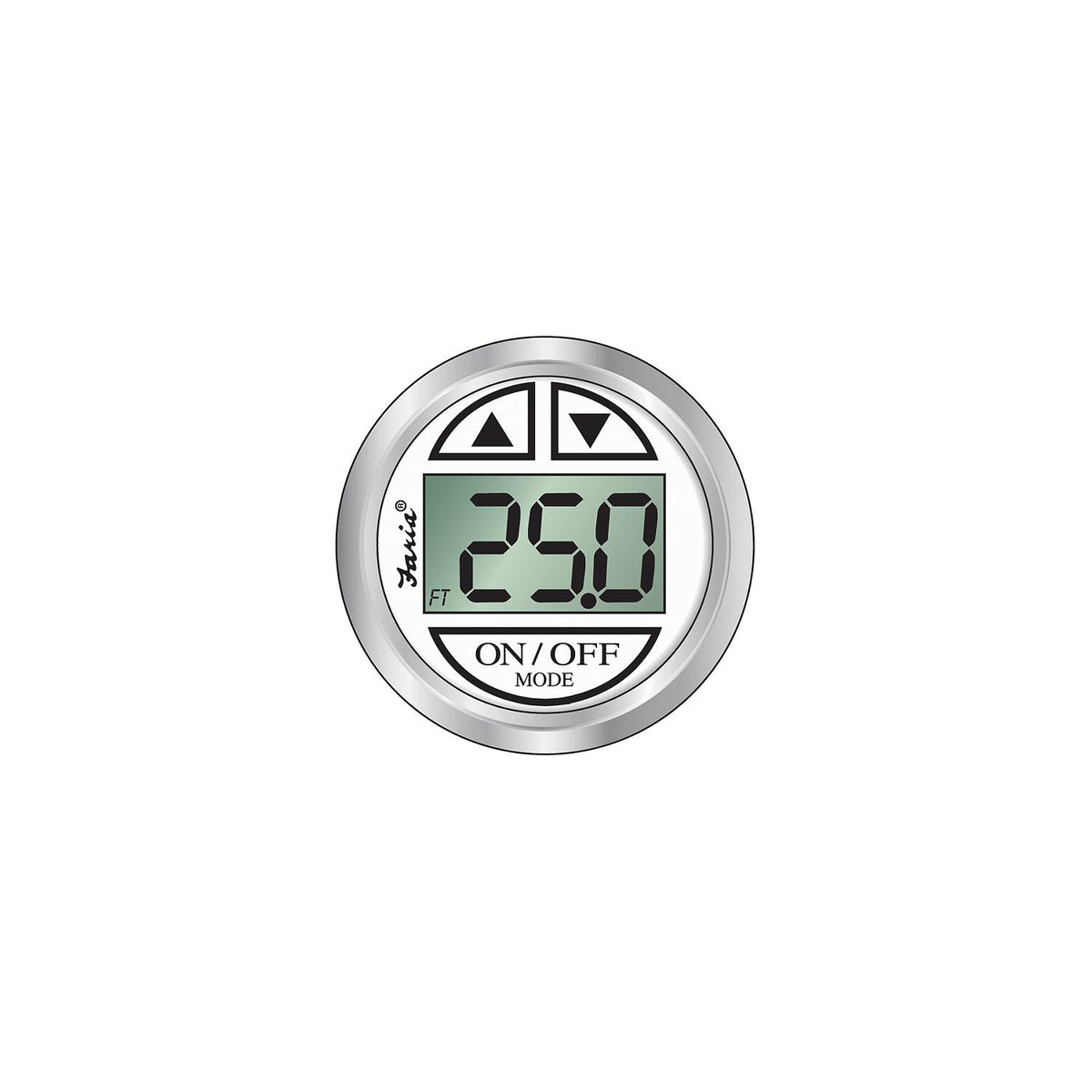 Faria Digital Depth Sounder, Chesapeake SS White w/In-Hull Transducer Default Title -Modern Boat Sales & Service