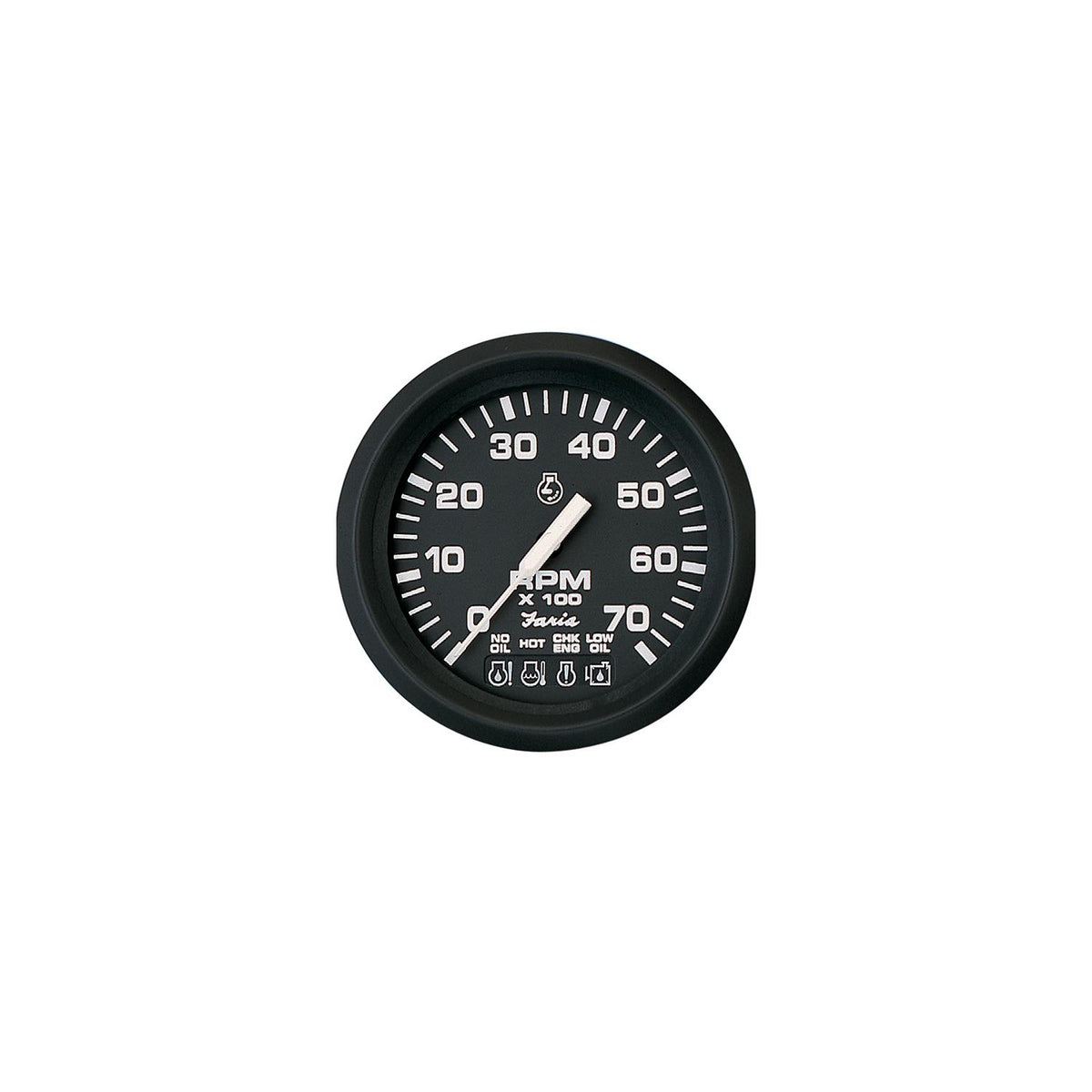 Faria 32850 Euro 4" Gauge - 7000 RPM Tachometer With System Check Indicator (Gas) (J/E Outboard) Default Title -Modern Boat Sales & Service