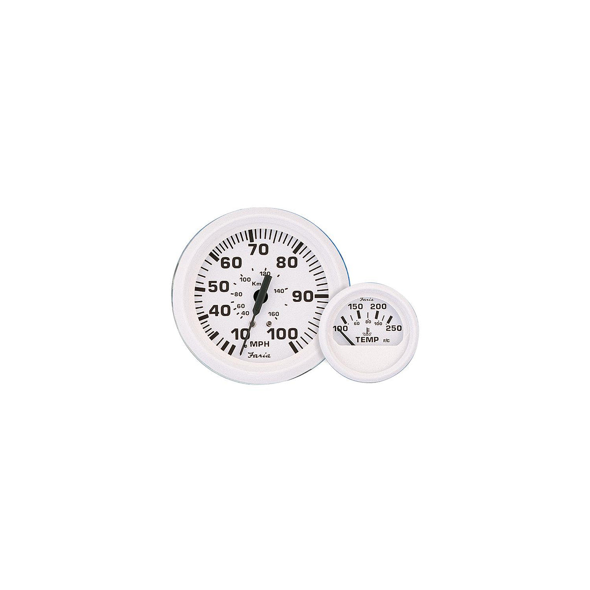 Faria Dress White 2" Water Temperature Gauge (100-250F) Default Title -Modern Boat Sales & Service