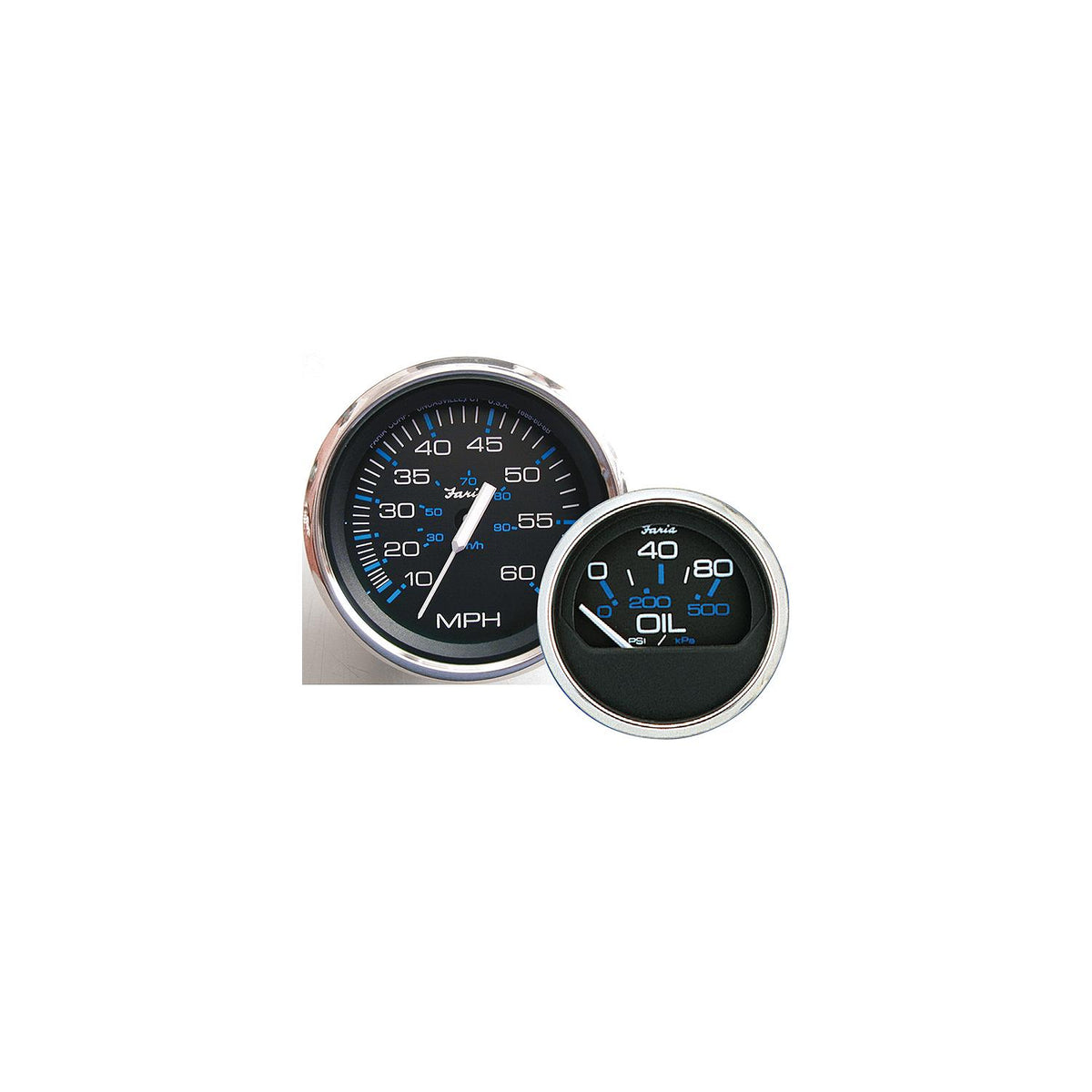 Faria Chesapeake SS Black 2" Gauge - Voltmeter Gauge (10-16 VDC) -Modern Boat Sales & Service