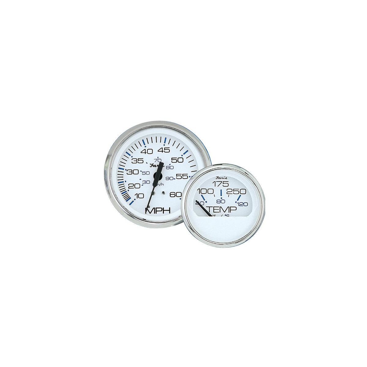 Faria Chesapeake SS White 2" Gauge - Voltmeter Gauge (10-16 VDC) -Modern Boat Sales & Service