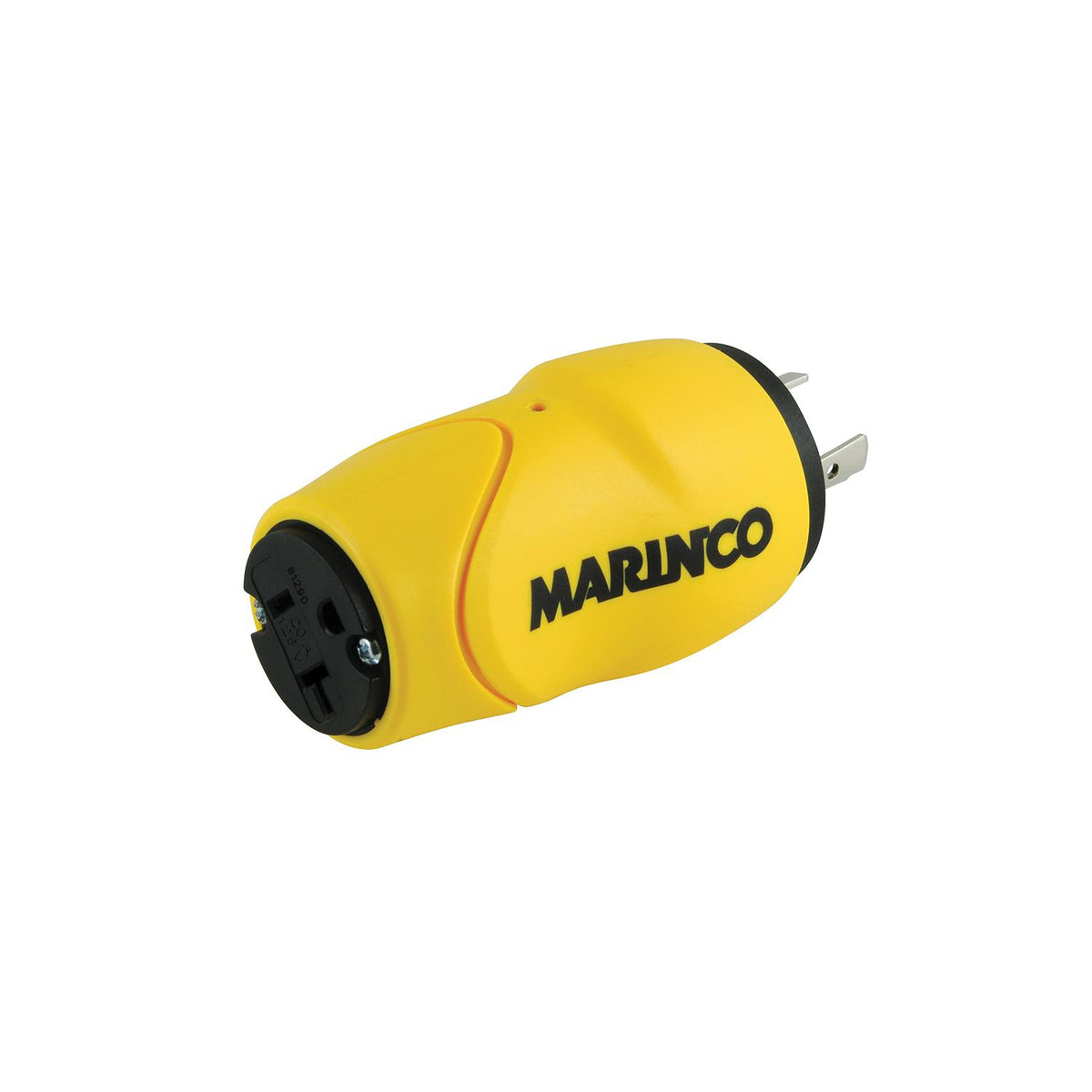 Marinco S20-15 (Old 80A) Straight Adapter Dock Side Male 20A/125V Locking to Boat Side Female 15 or 20A 125V Straight Blade Default Title -Modern Boat Sales & Service