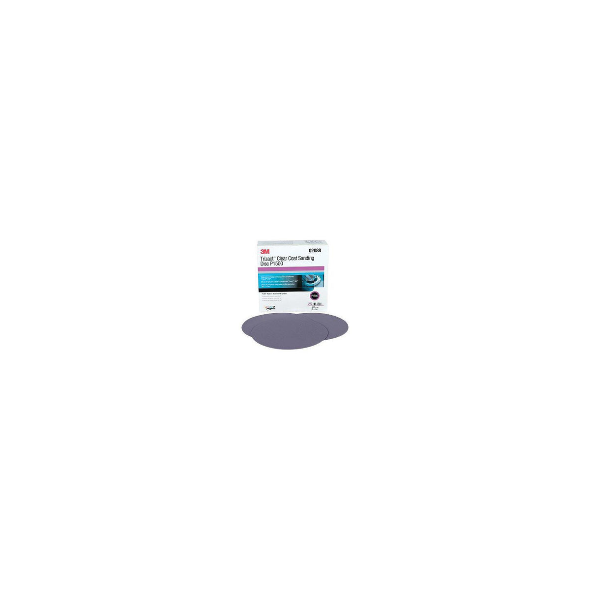 3M 02088 Trizact Hookit 6" P1500 Grade Clearcoat Sanding Disc - 25 per Box -Modern Boat Sales & Service