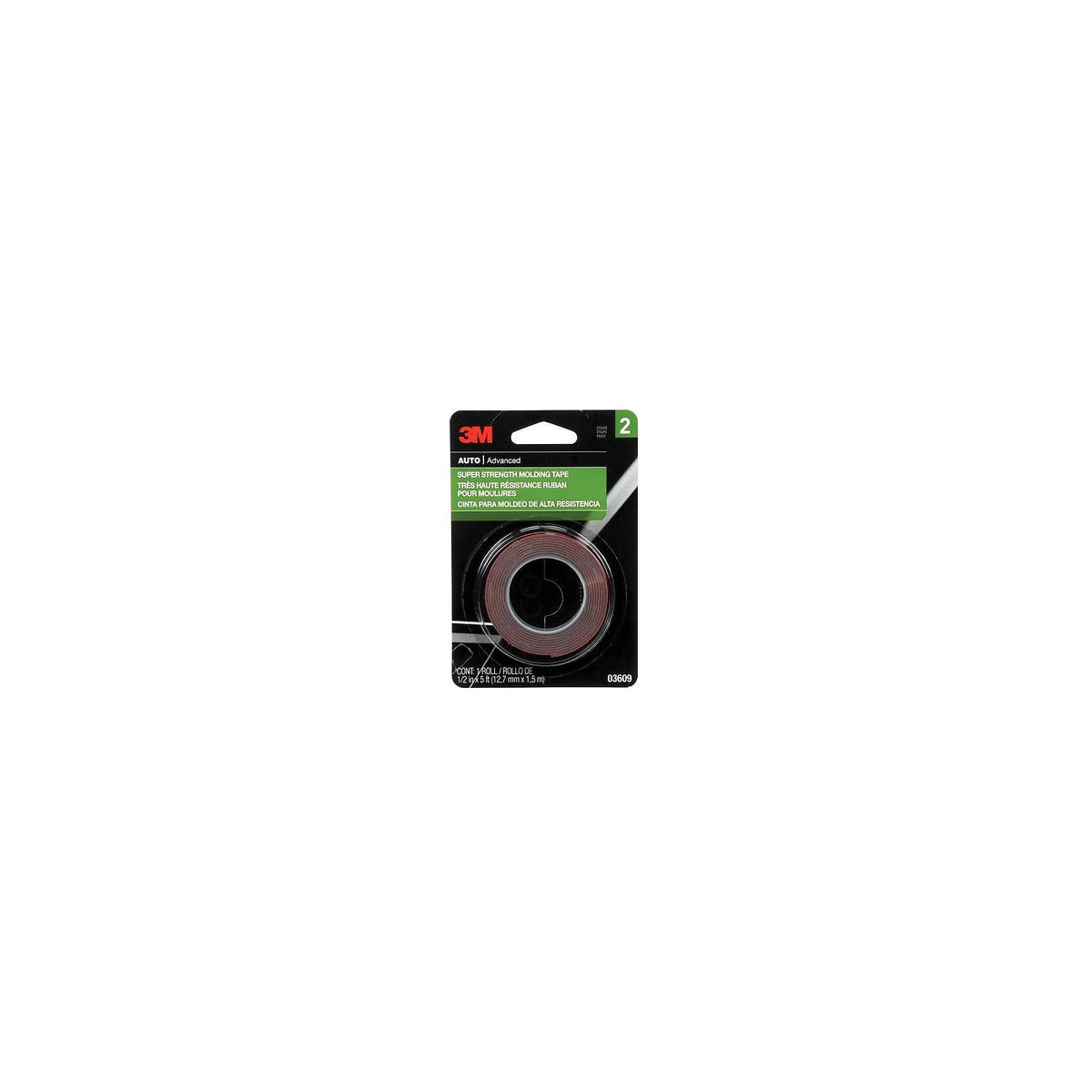 3M 03609 Super Strength Molding Tape, 1/2" x 5' -Modern Boat Sales & Service