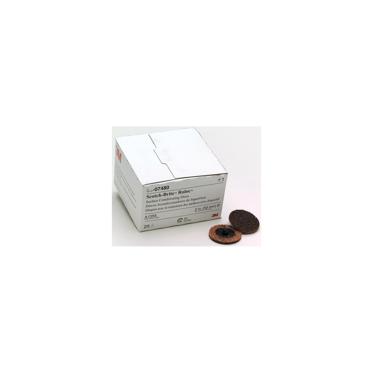 3M 07480 Roloc 2" Coarse (80-100) Brown Surface Conditioning Disc - 25 per Box Default Title -Modern Boat Sales & Service