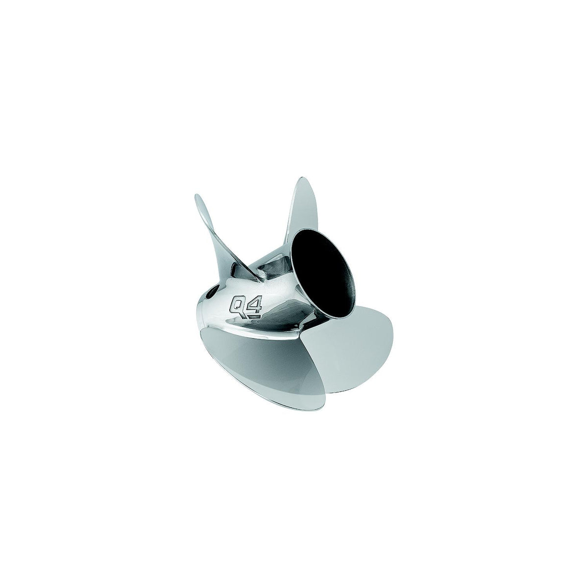 Quicksilver 8M0055560 Q4 13.5" diameter X 15" pitch, 4-Blade Stainless Steel Propeller, Right Hand Rotation, 60 CT, 125 HP -Modern Boat Sales & Service