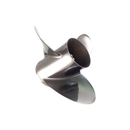 8M0123404 Bravo Three 15.9" diameter X 21" pitch, 4-Blade Stainless Steel Propeller, Left Hand Rotation, Matte Finish Default Title -Modern Boat Sales & Service