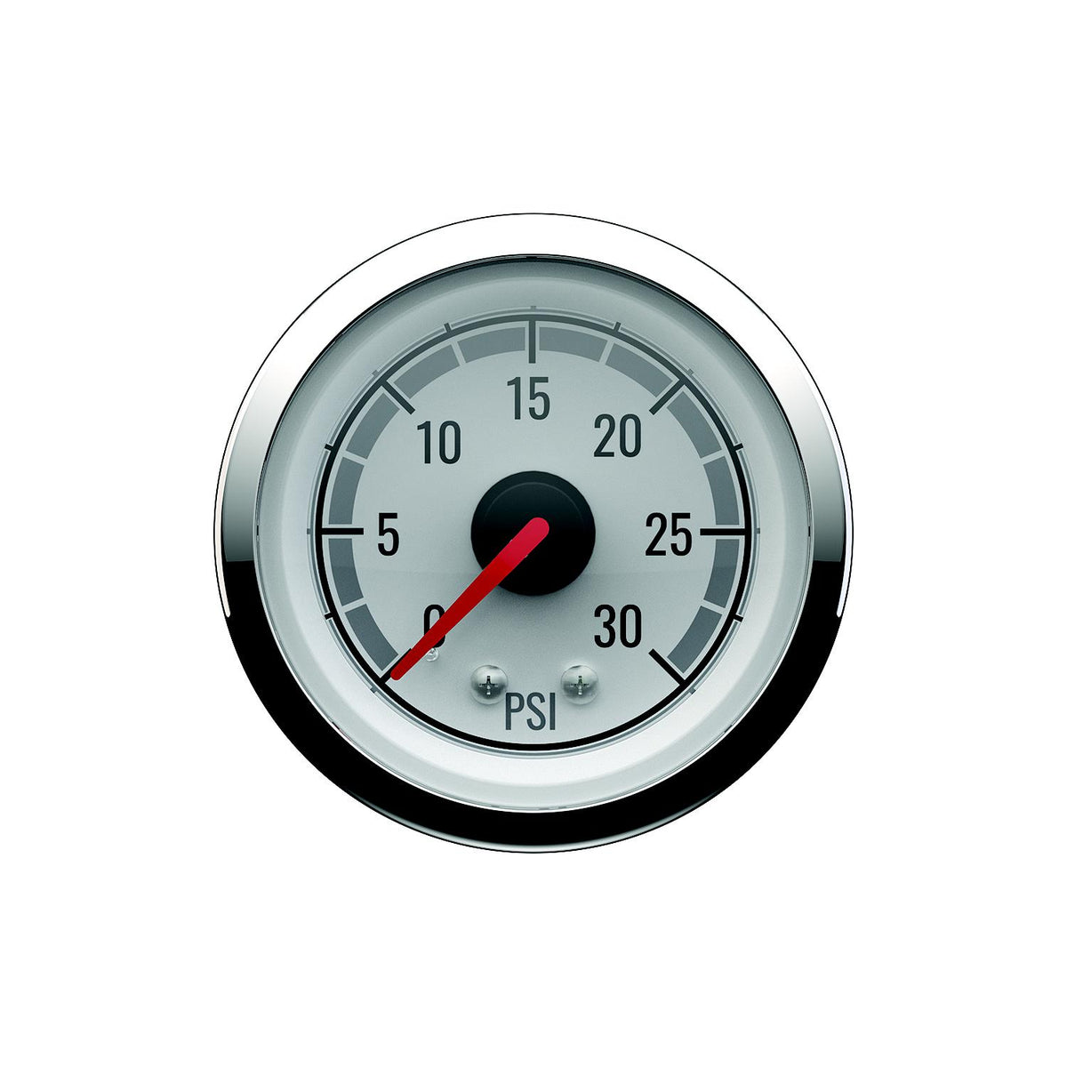 Quicksilver 8M6020079 Water Pressure (0-30psi), White/Chrome Default Title -Modern Boat Sales & Service