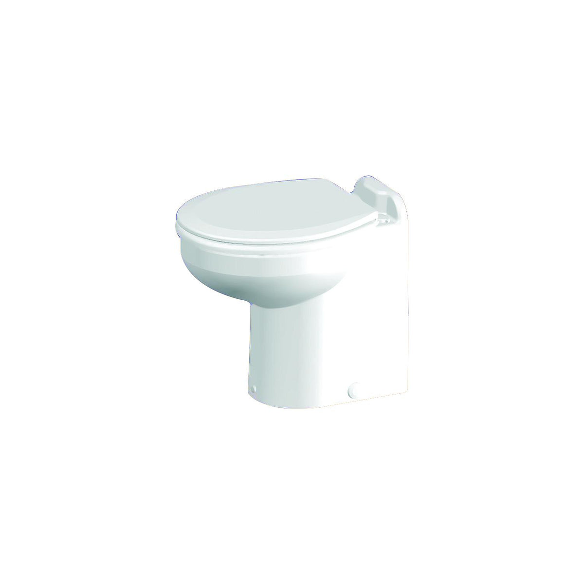 Raritan 221HS012 Marine Elegance Toilet - White, Straight Back, 14"W x 18-3/8"D x 14"H, 12V -Modern Boat Sales & Service