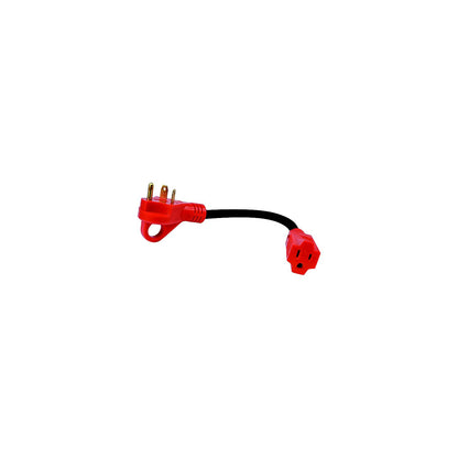 Valterra 30AM-15AF Adapter Cord with Handle, 12", Carded Default Title -Modern Boat Sales & Service