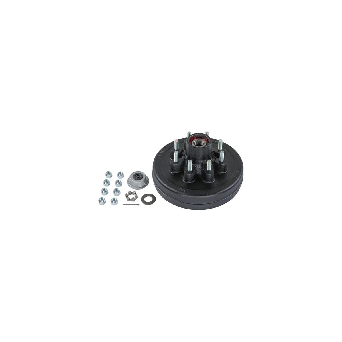 Lippert 2024013261 Brake Drum Hub Kit 12" with Installed Bearings - 8 on 6-1/2", 9/16" Studs, 7,000-lb. Axles #2024013261 -Modern Boat Sales & Service