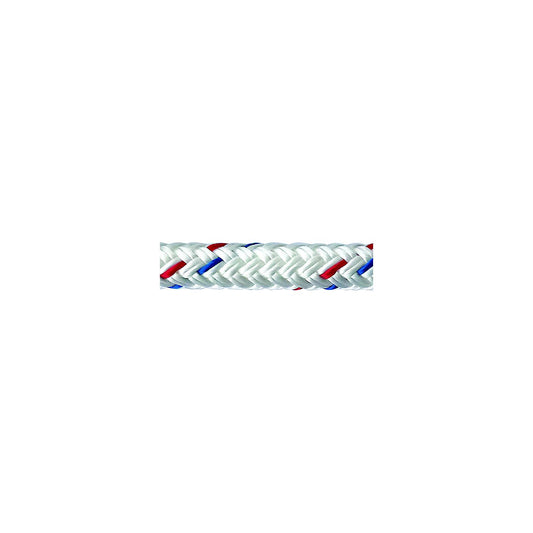 Samson 605024010083 Harbormasterâ„¢ Anchor Line, 3/8" x 100', White w/Red & Blue Tracer -Modern Boat Sales & Service