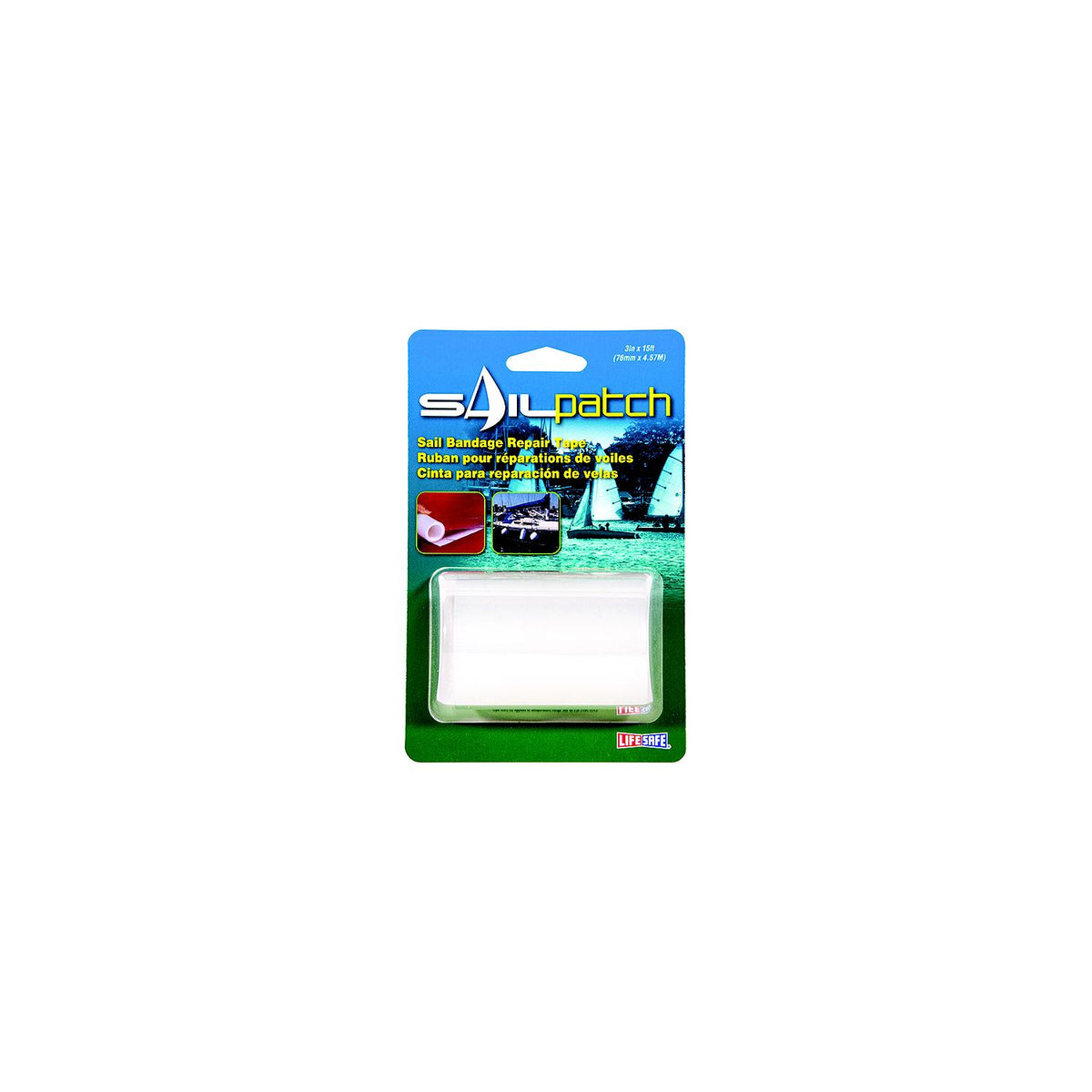 Life Safe Super Clear UV Stablized Sail Patch Repair Tape 3" x 15' -Modern Boat Sales & Service