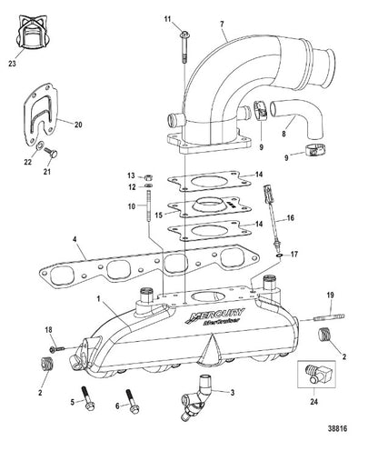 865341A03 MERCURY MARINE QUICKSILVER DRAIN ASSEMBLY/250B -Modern Boat Sales & Service