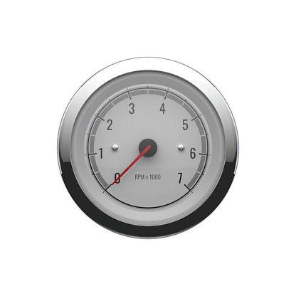 Quicksilver 8M6020074 Tachometer (7,000rpm), White/Chrome -Modern Boat Sales & Service