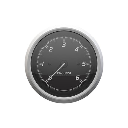 Quicksilver 8M6020109 Tachometer (6,000rpm), Black/Brushed Stainless -Modern Boat Sales & Service