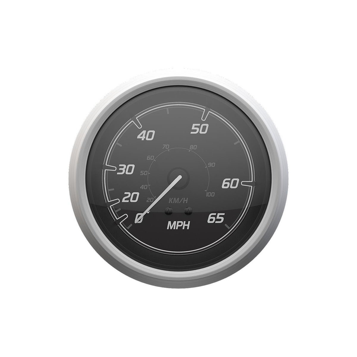 Quicksilver 8M6020112 Speedometer (45mph), Black/Brushed Stainless -Modern Boat Sales & Service