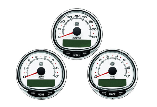 * 8M0185892 Mercury Marine Tach/Speed White Dual /G4 -Modern Boat Sales & Service
