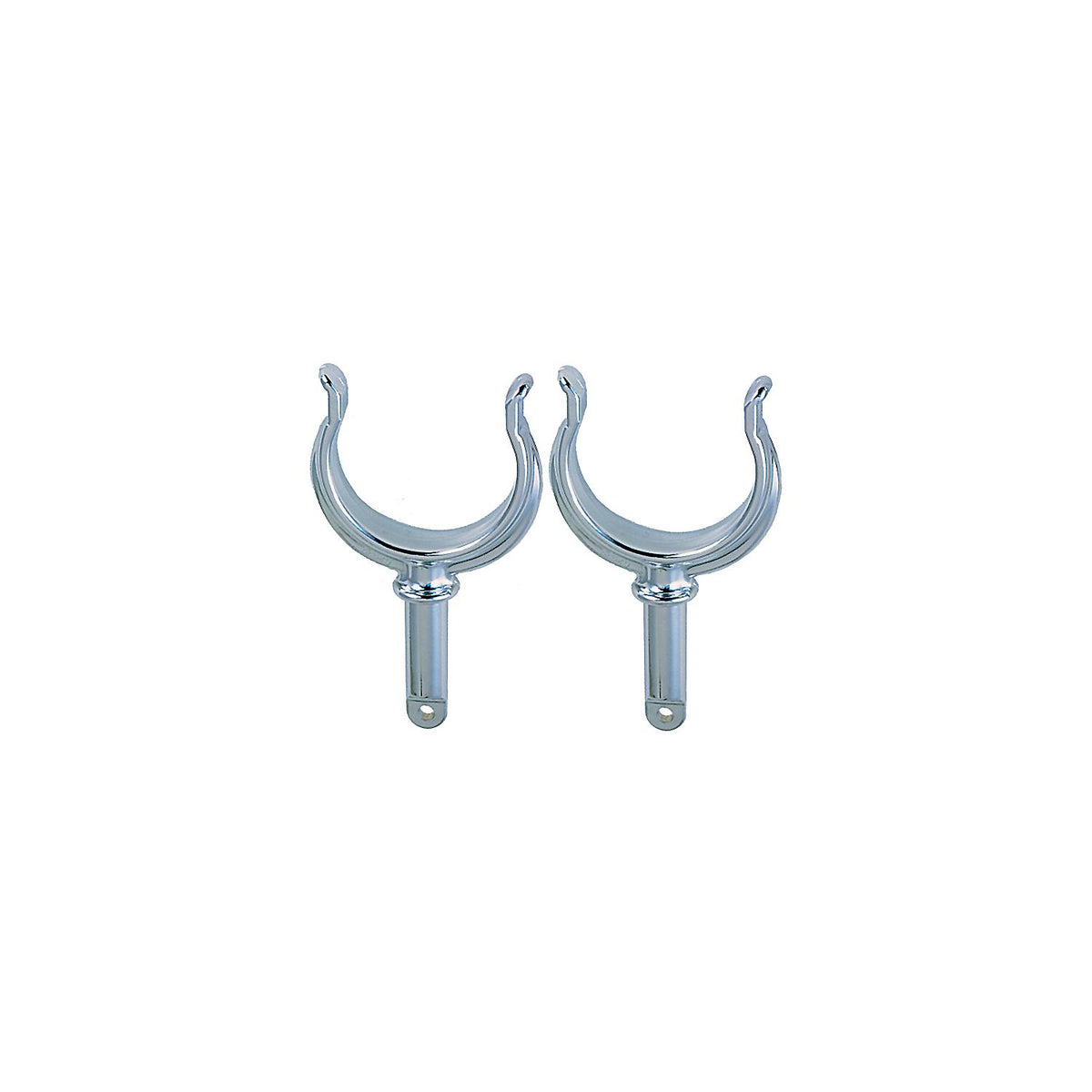 Ribbed Rowlock Horns, Chrome Plated, Pair -Modern Boat Sales & Service
