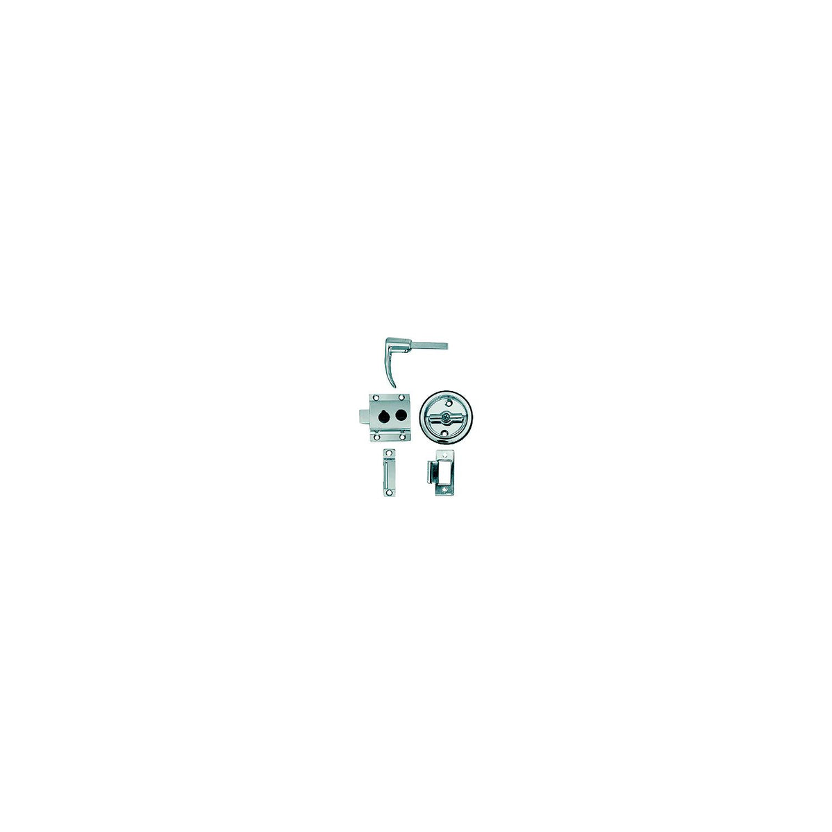 Perko 1280DP0CHR Flush Cup Rim Latch Set, w/Flush Strike, 3/4" - 1-1/8" Door -Modern Boat Sales & Service