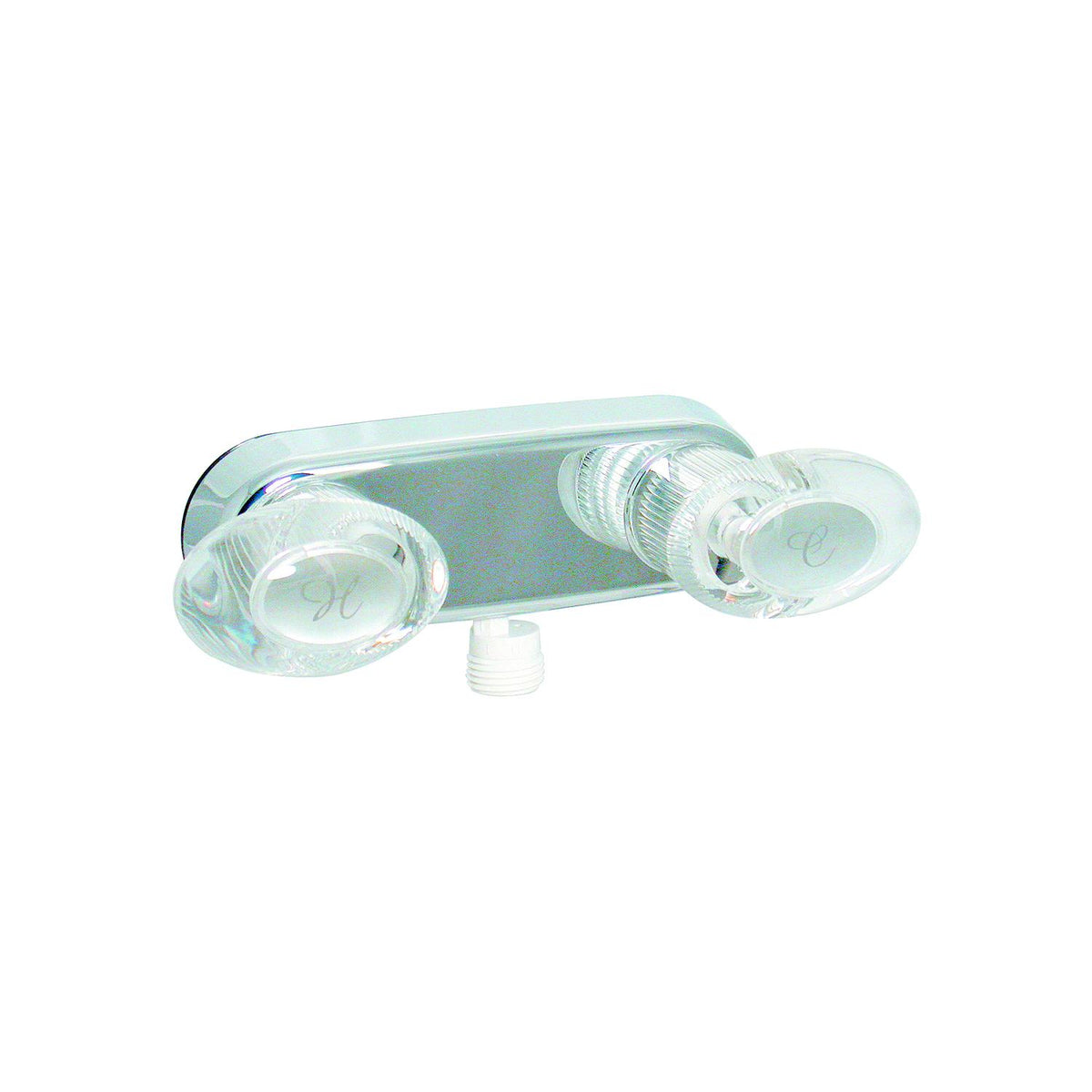 Valterra Catalina PF223341 Chrome Finish 4" RV Shower Valve Faucet with Two Clear Acrylic Lever Handles -Modern Boat Sales & Service