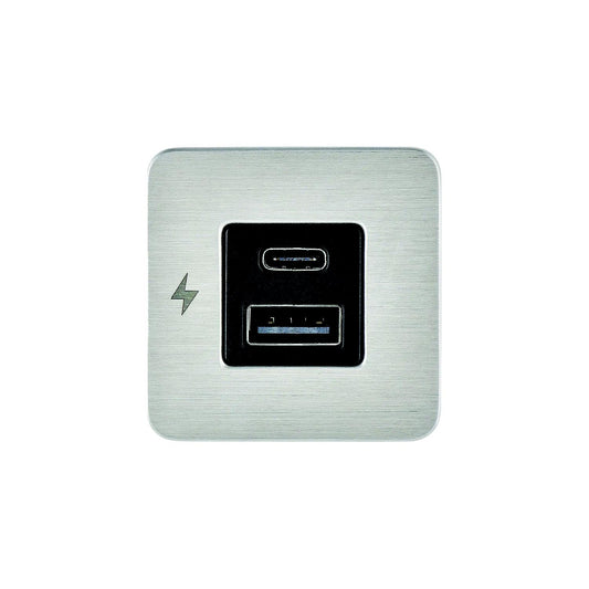 Scanstrut SCTILE11 USB-A & C Interior Charging Socket - Stainless Steel, 10-32V DC -Modern Boat Sales & Service