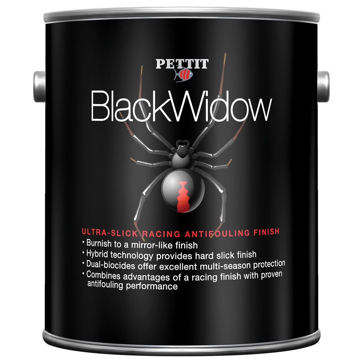 Pettit 1869G Black Widow Racing Finish, Black Gal., 2/case -Modern Boat Sales & Service