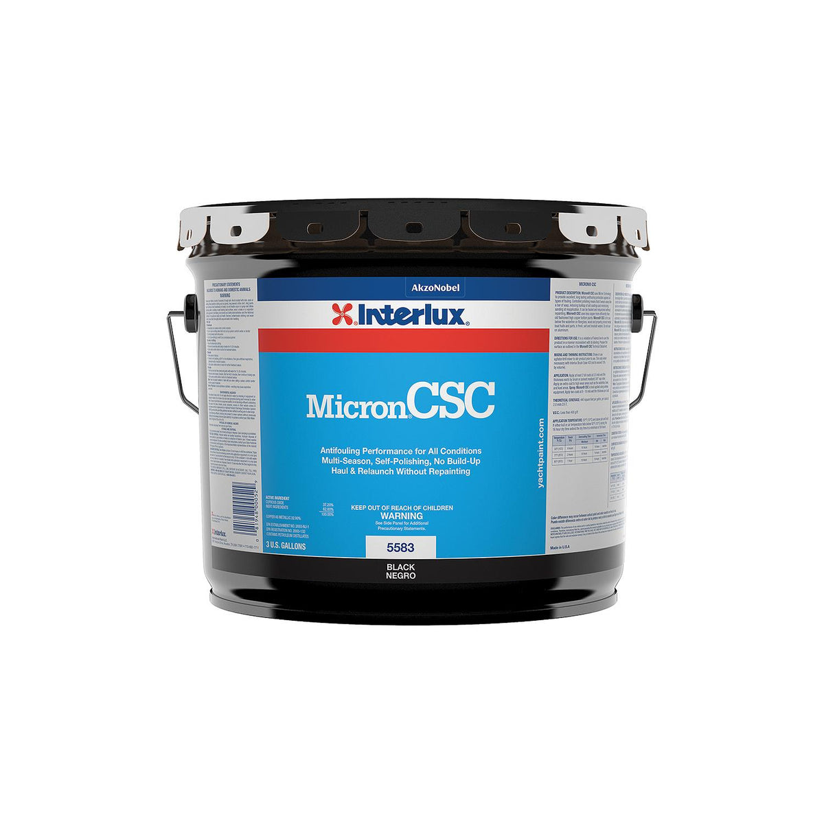 Interlux 55803 MicronÂ® CSC Bottom Paint, Blue 3-Gal Pail Default Title -Modern Boat Sales & Service