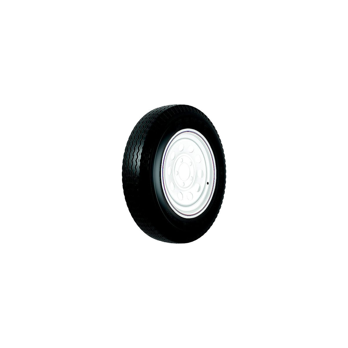 Loadstar Bias Tire and Wheel (Rim) Assembly K353 480-12 4 Hole 6 Ply, White With Stripe, Modular -Modern Boat Sales & Service