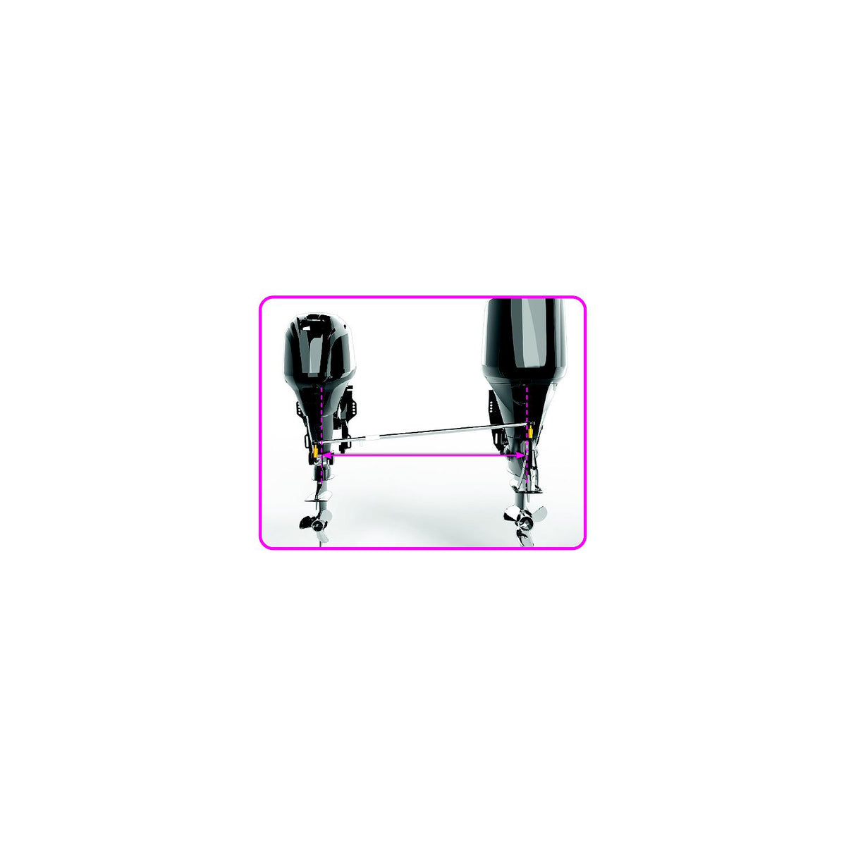 EZ Steer EZUKIT410004 Universal Auxiliary Outboard Steering System - 27-28" C-C, 4" Offset -Modern Boat Sales & Service