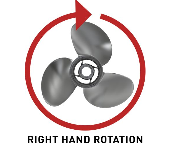 * 8M0123399 Bravo Three 14.4" diameter X 19" pitch, 3-Blade Stainless Steel Propeller, Right Hand Rotation, Matte Finish / 45B -Modern Boat Sales & Service