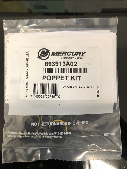 * 893913A02 Mercury Marine Poppet Kit/Drawer #331 -Modern Boat Sales & Service