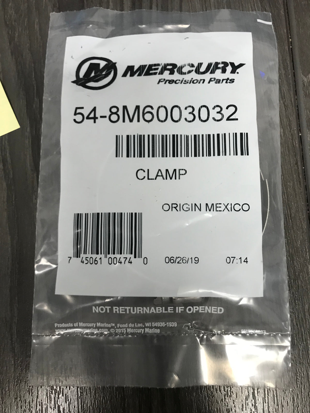 #8M6003032 CLAMP MERCURY MARINE INTAKE CLAMP/225H -Modern Boat Sales & Service