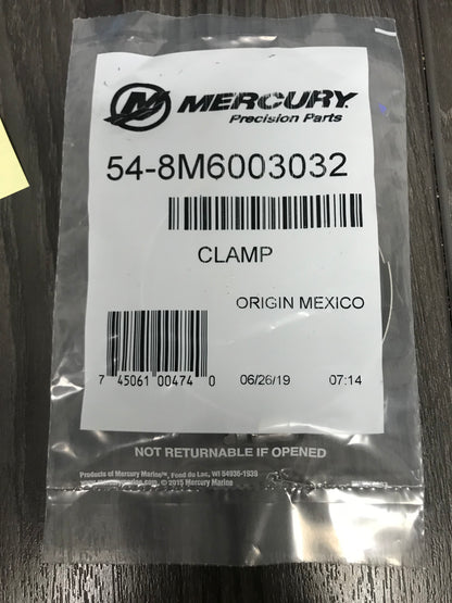 #8M6003032 CLAMP MERCURY MARINE INTAKE CLAMP/225H -Modern Boat Sales & Service
