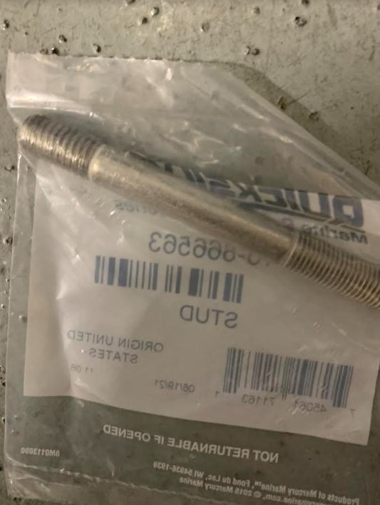 * 866563 Mercury Marine Quicksilver STUD SS 818834 4.25''/Drawer #288 -Modern Boat Sales & Service