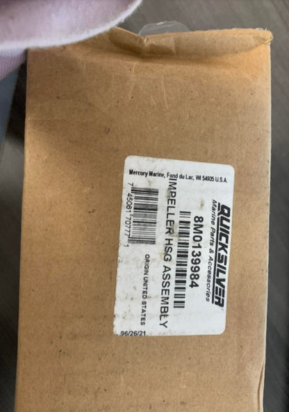 *8M0139984 Mercury Marine Quicksilver Impeller HSG Assy/260B -Modern Boat Sales & Service