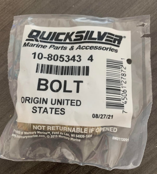 * 8053434 Mercury Marine Quicksilver Bolt /Drawer #328 -Modern Boat Sales & Service