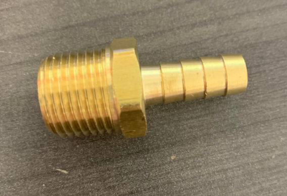 * 32014 Brass Fitting 3/8" Hose x 1/2 Pipe Male Hose Barb / J3 DRAWER 13 -Modern Boat Sales & Service