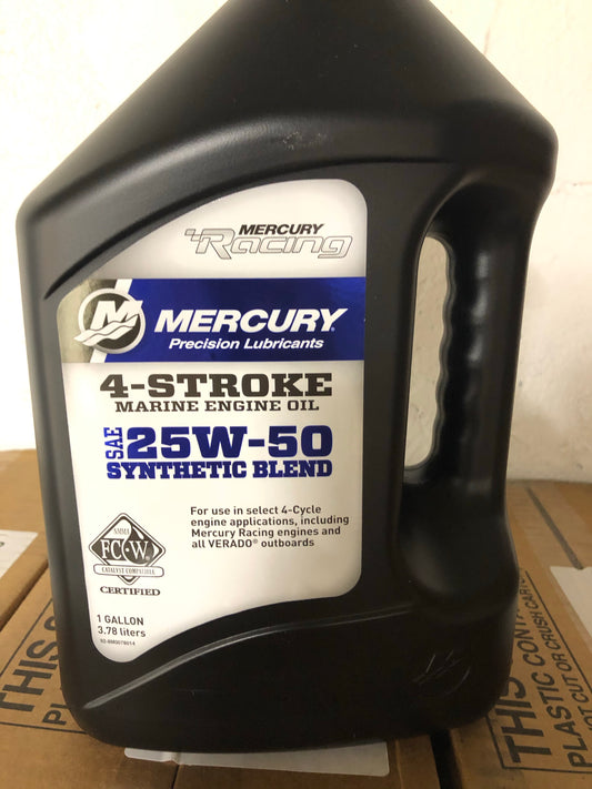 3 Gallon 8M0078014 Mercury Marine Outboard Racing Mercury 25W50 4 Stroke Marine Engine Oil 92-8M0078014/FGD -Modern Boat Sales & Service