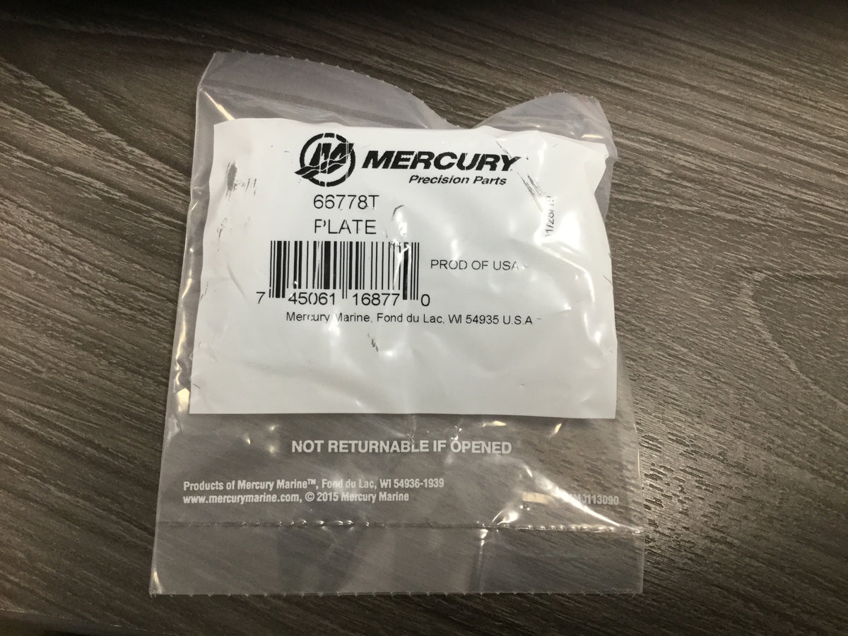 66778T Mercruiser Quicksilver OEM Plate-Throttle/250E/BB#006 -Modern Boat Sales & Service